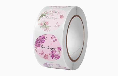 Custom printed adhesive label roll